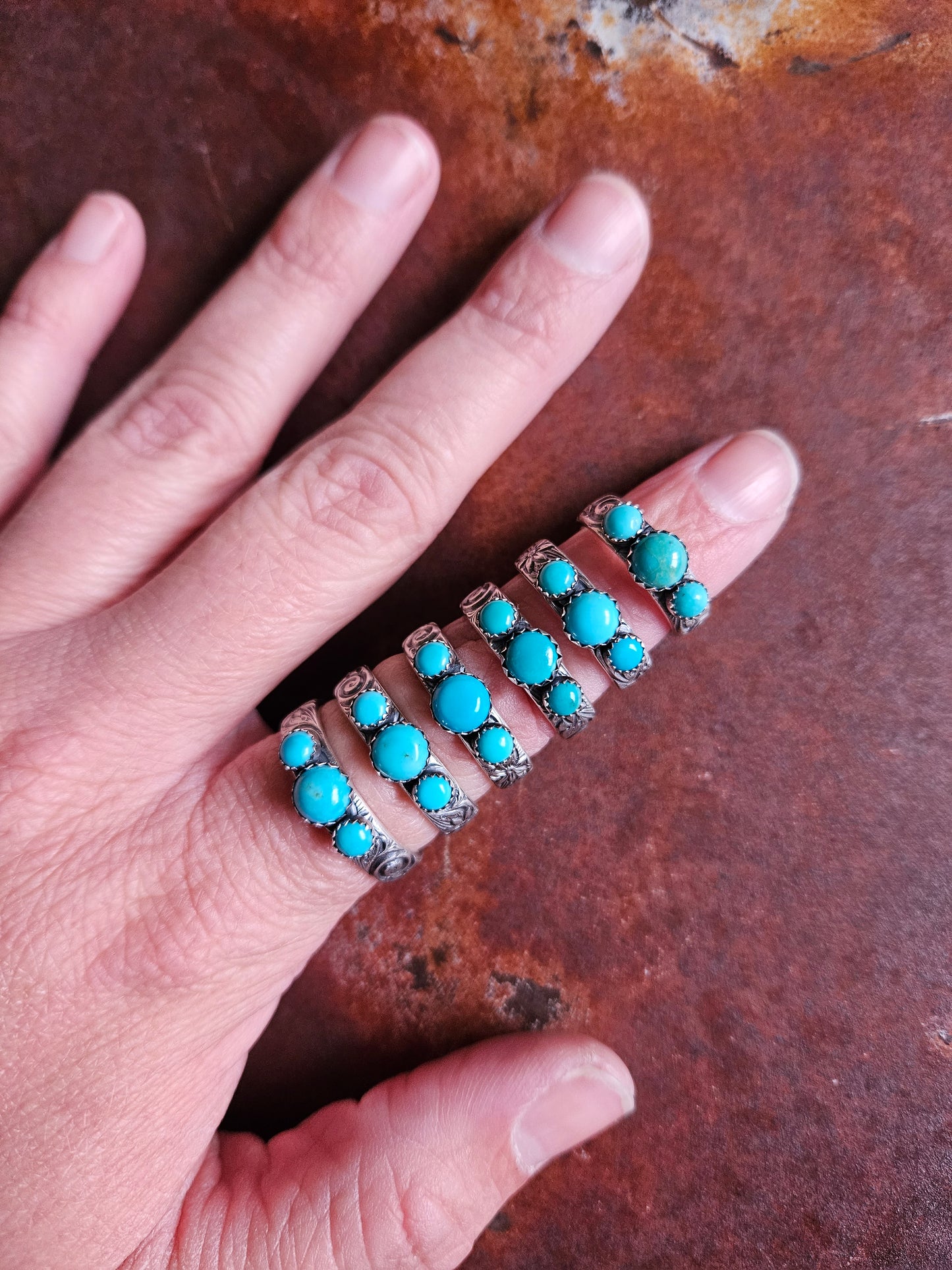 Turquoise 3-Stone Ring
