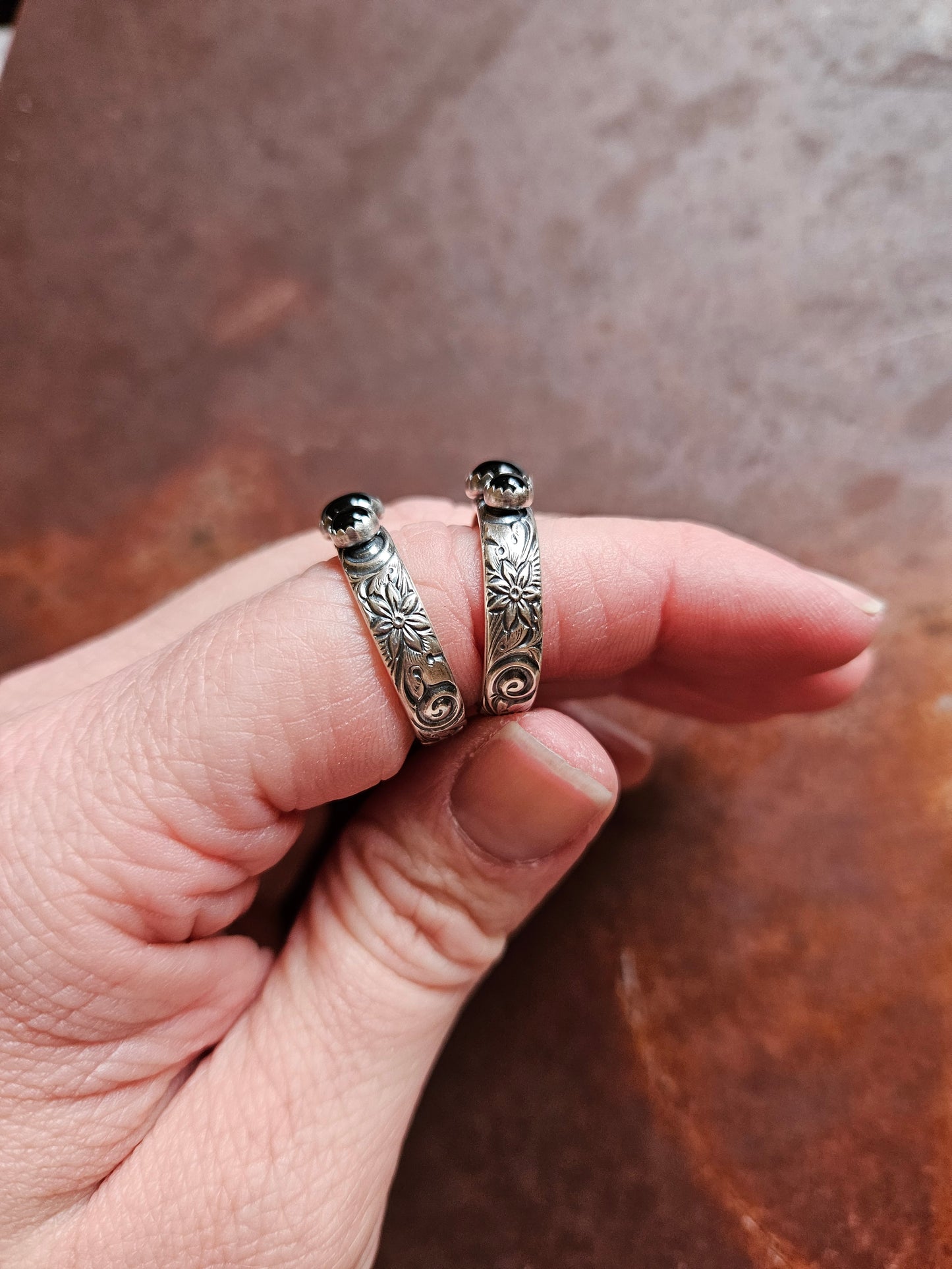 Onyx 3-Stone Ring