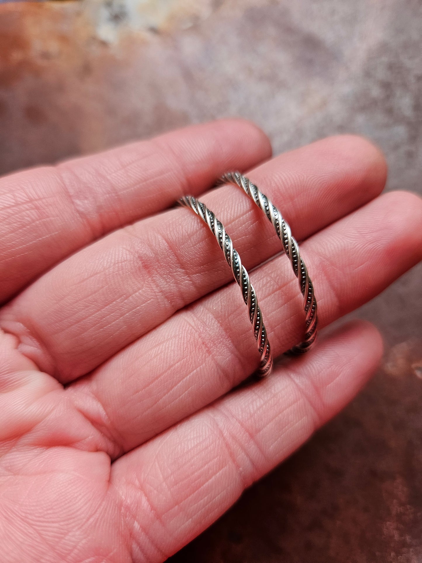Square Twist Hoops