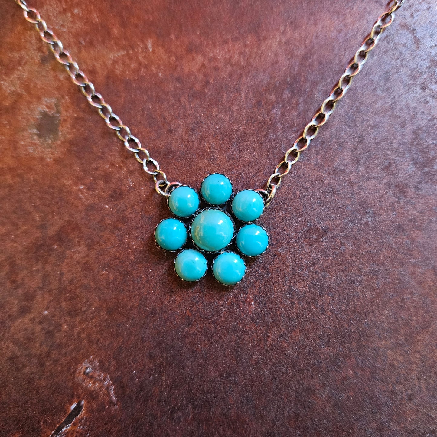 Kingman Turquoise Cluster Flower