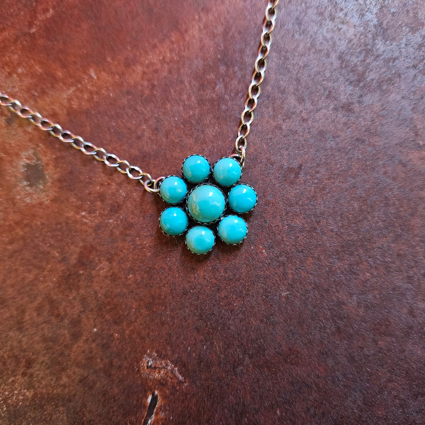 Kingman Turquoise Cluster Flower
