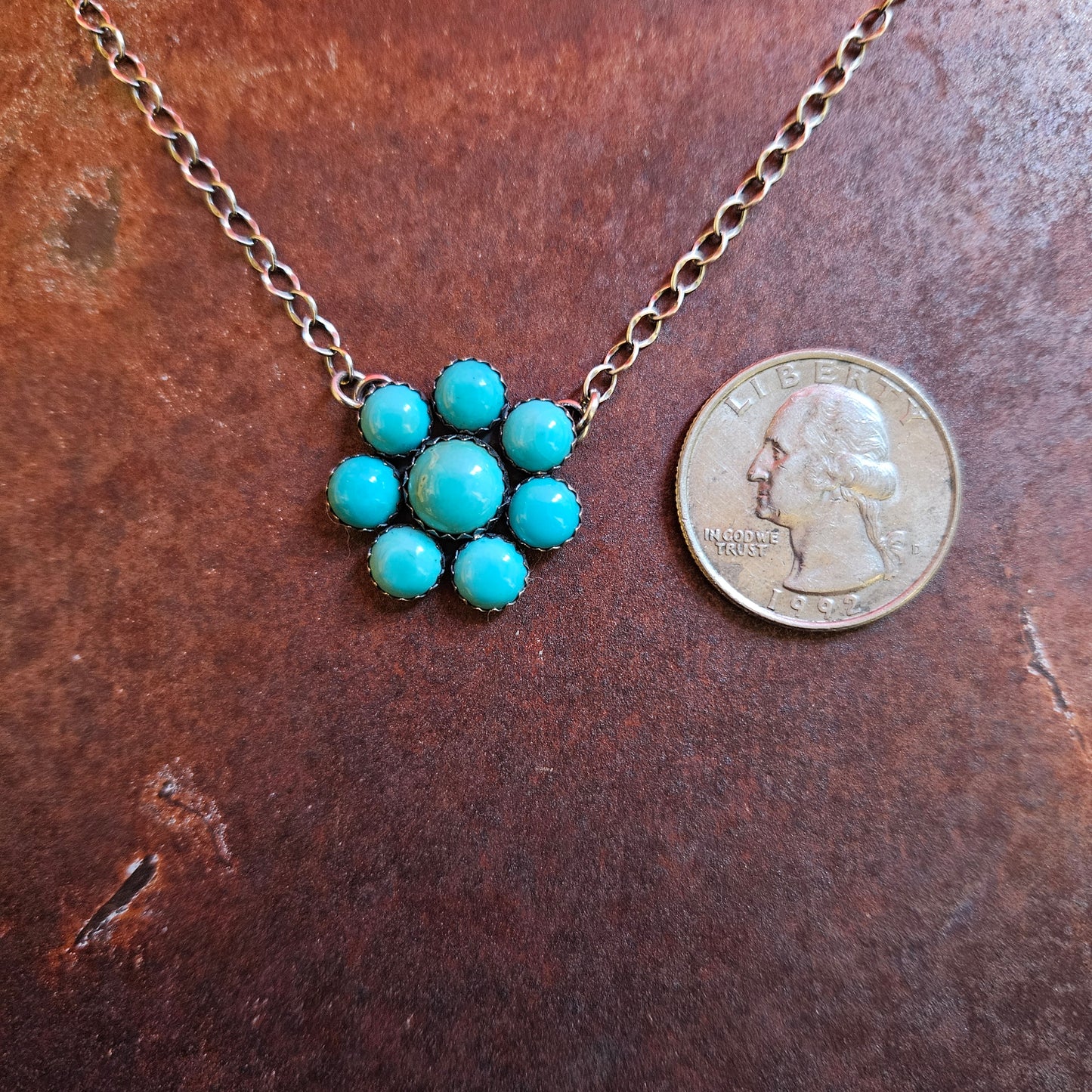 Kingman Turquoise Cluster Flower