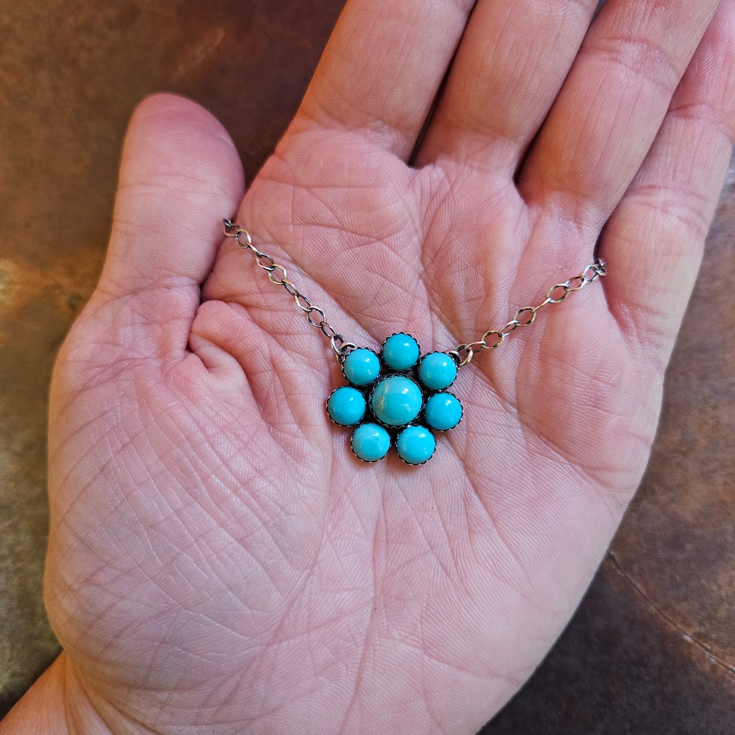 Kingman Turquoise Cluster Flower