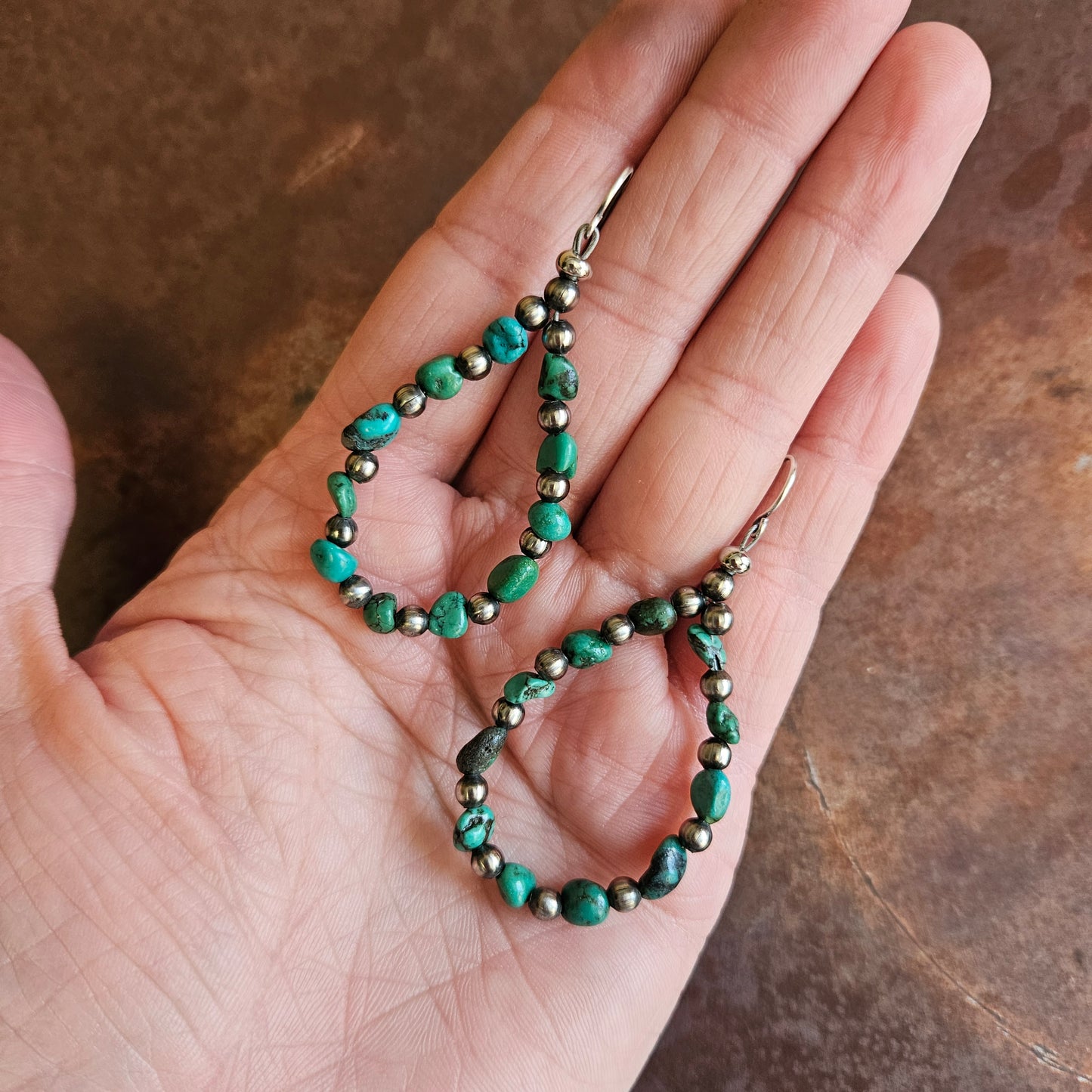 Turquoise Beaded Earrings #1
