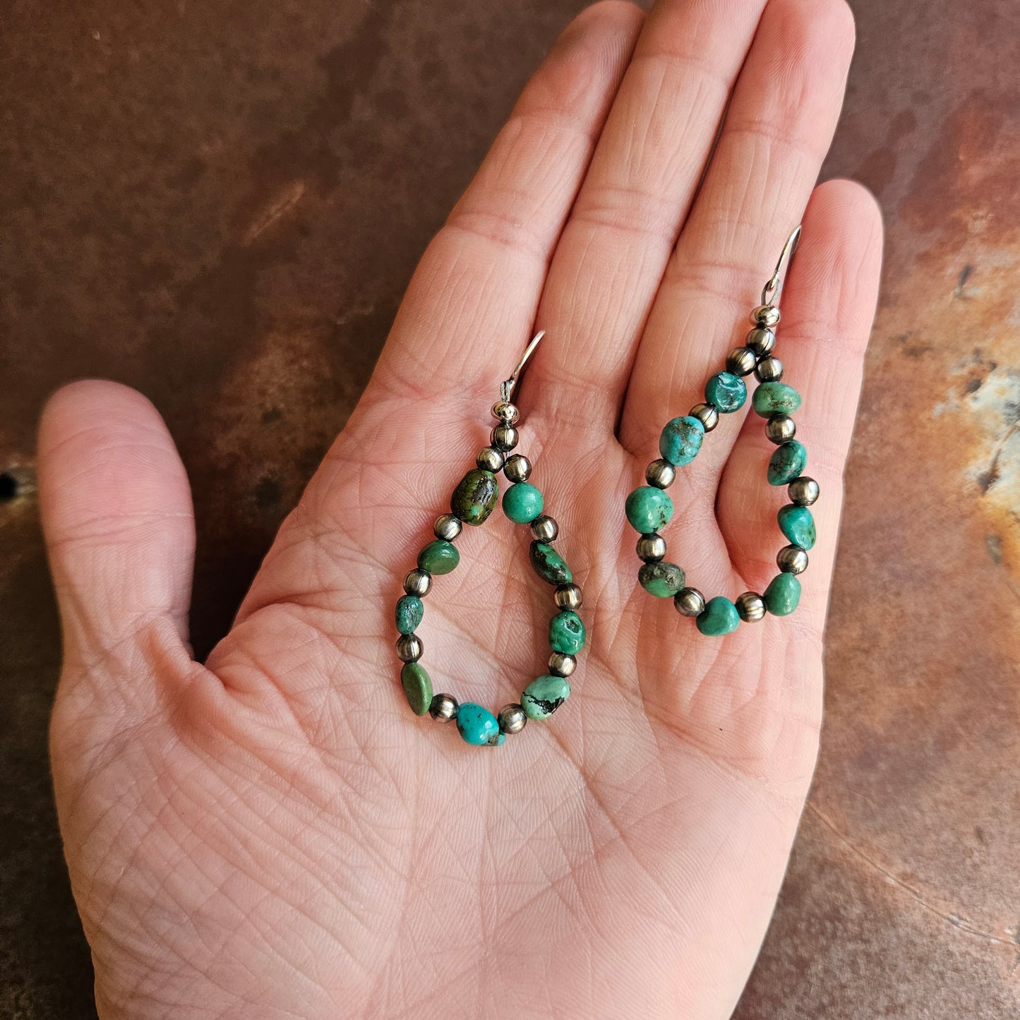 Turquoise Beaded Earrings #2