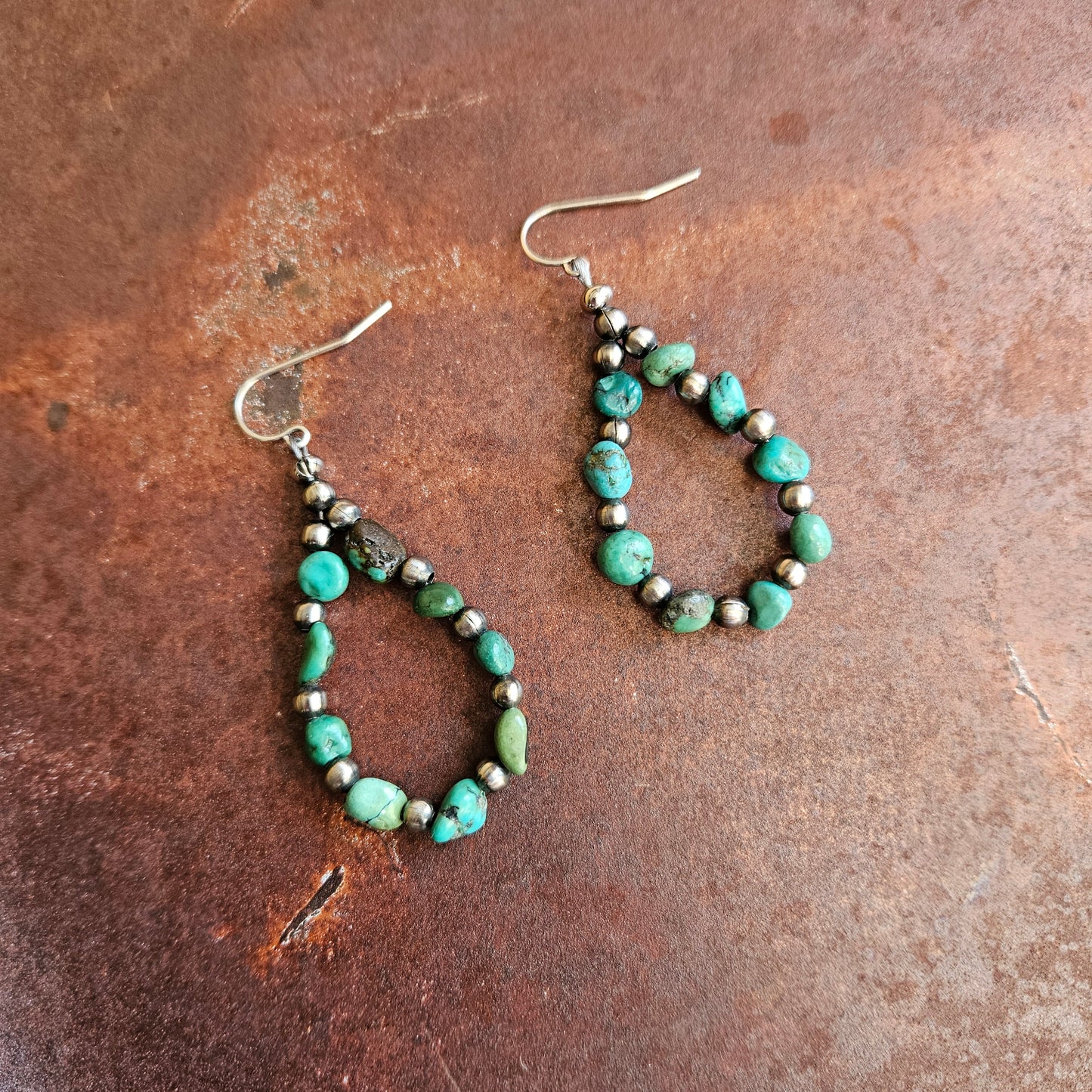 Turquoise Beaded Earrings #2