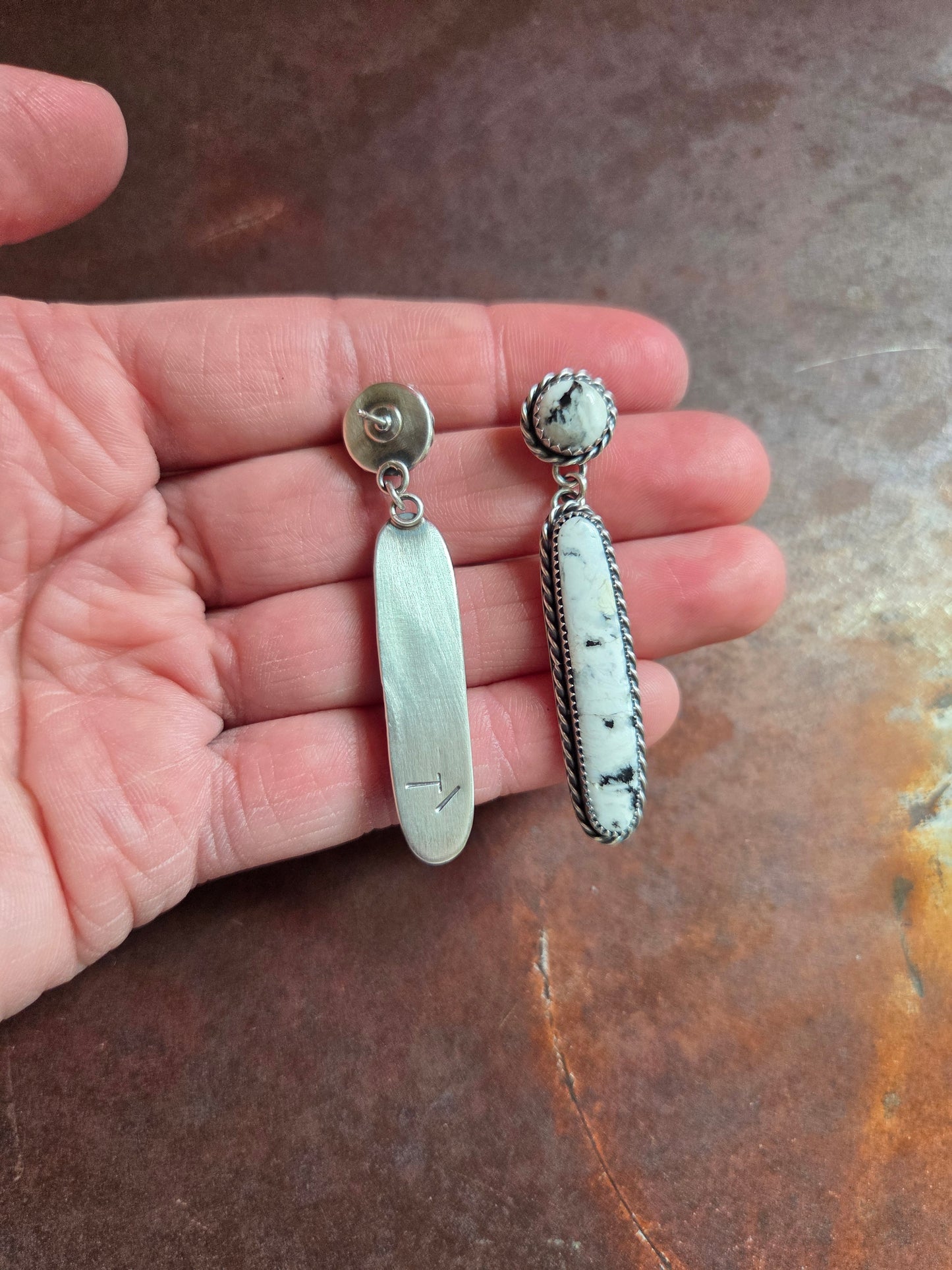 White Buffalo Statement Earrings