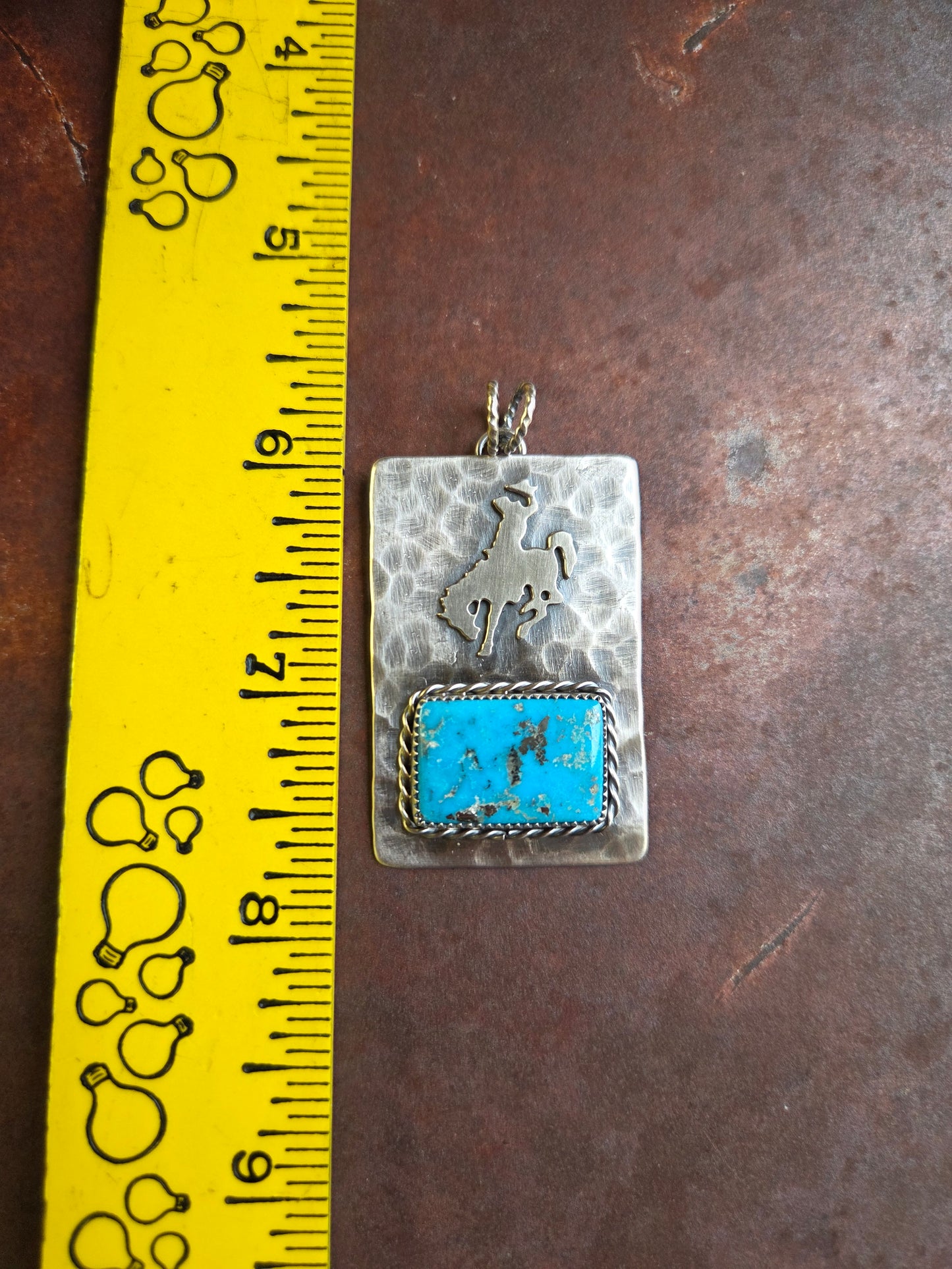 Campitos Turquoise Bucking Horse Pendant
