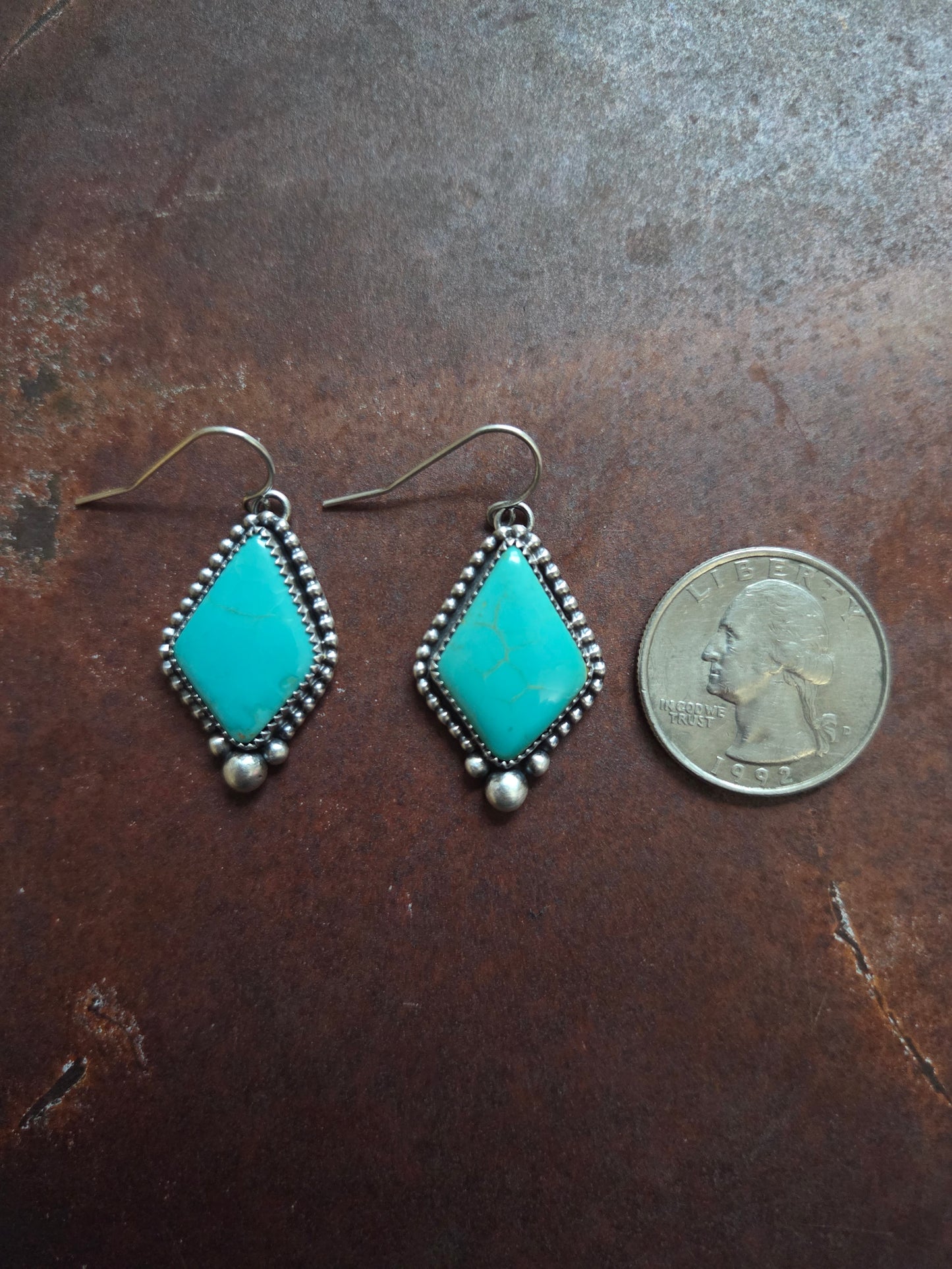 Tyrone Turquoise Hook Earrings