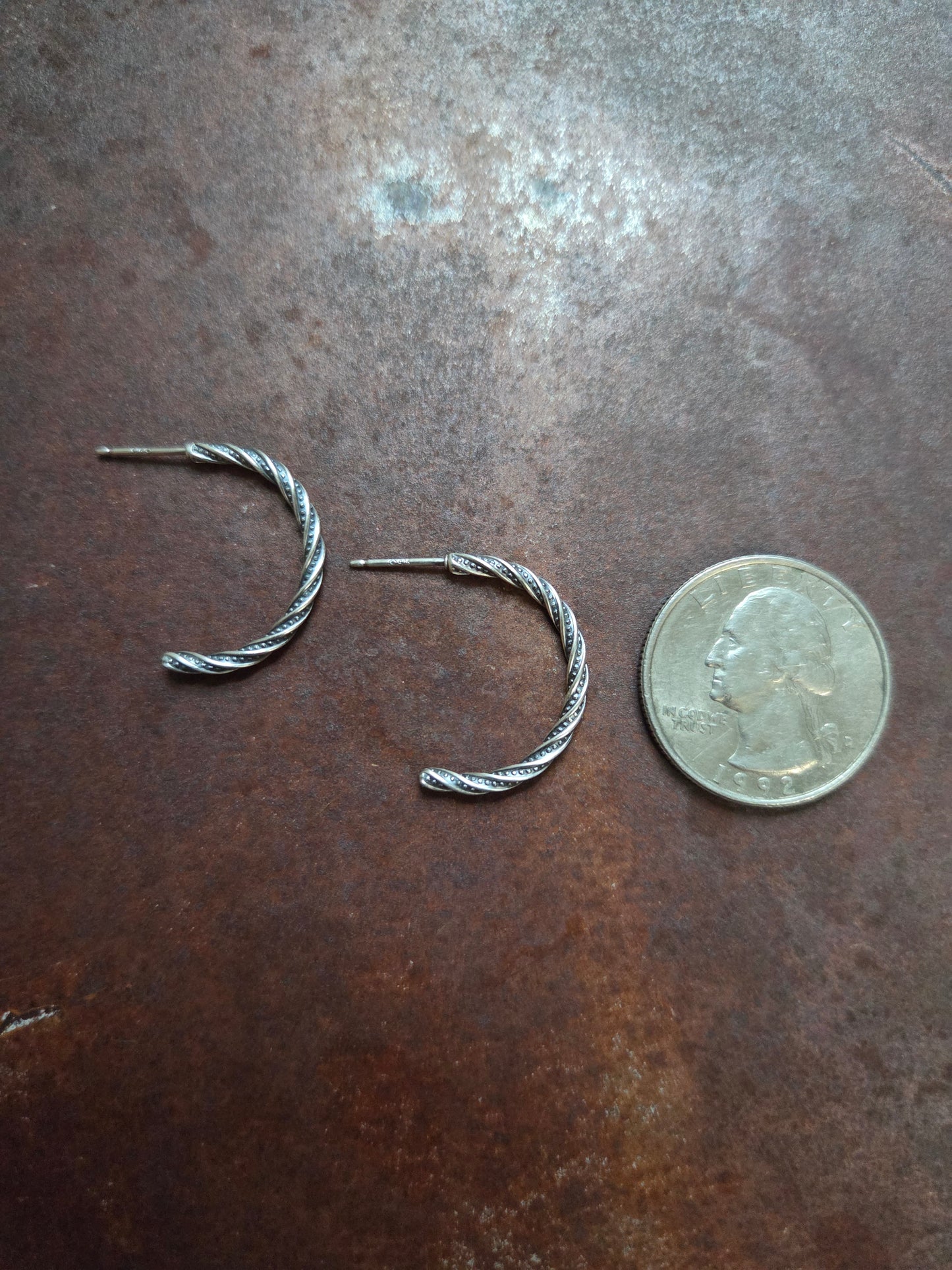 Square Twist Hoops