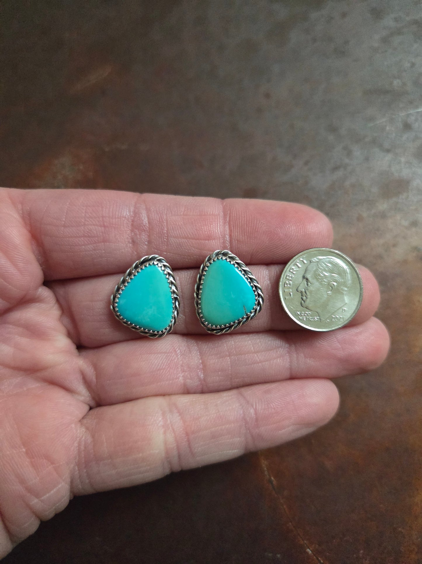 Tyrone Turquoise Post Earrings