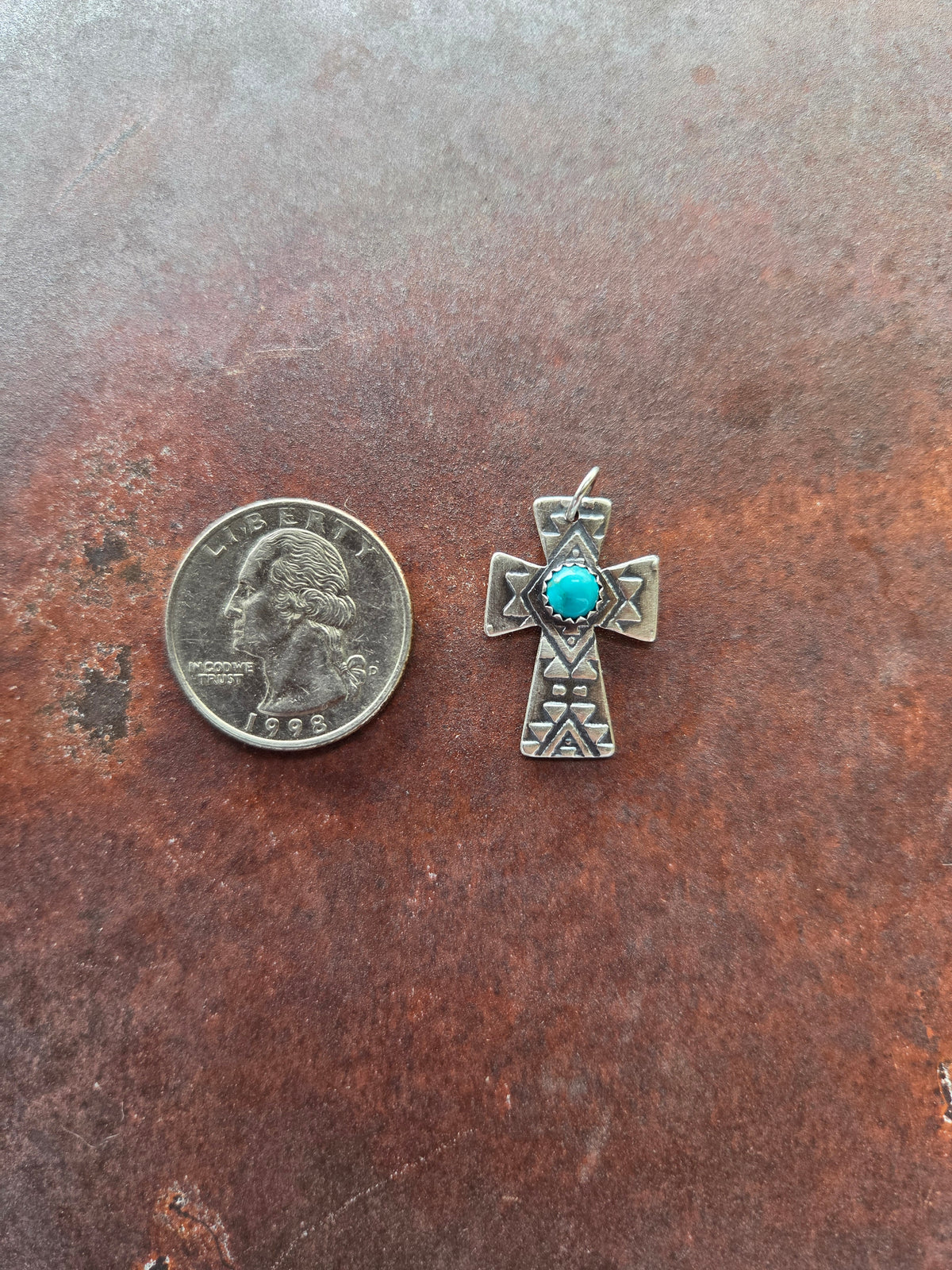 1" Aztec Cross Pendant