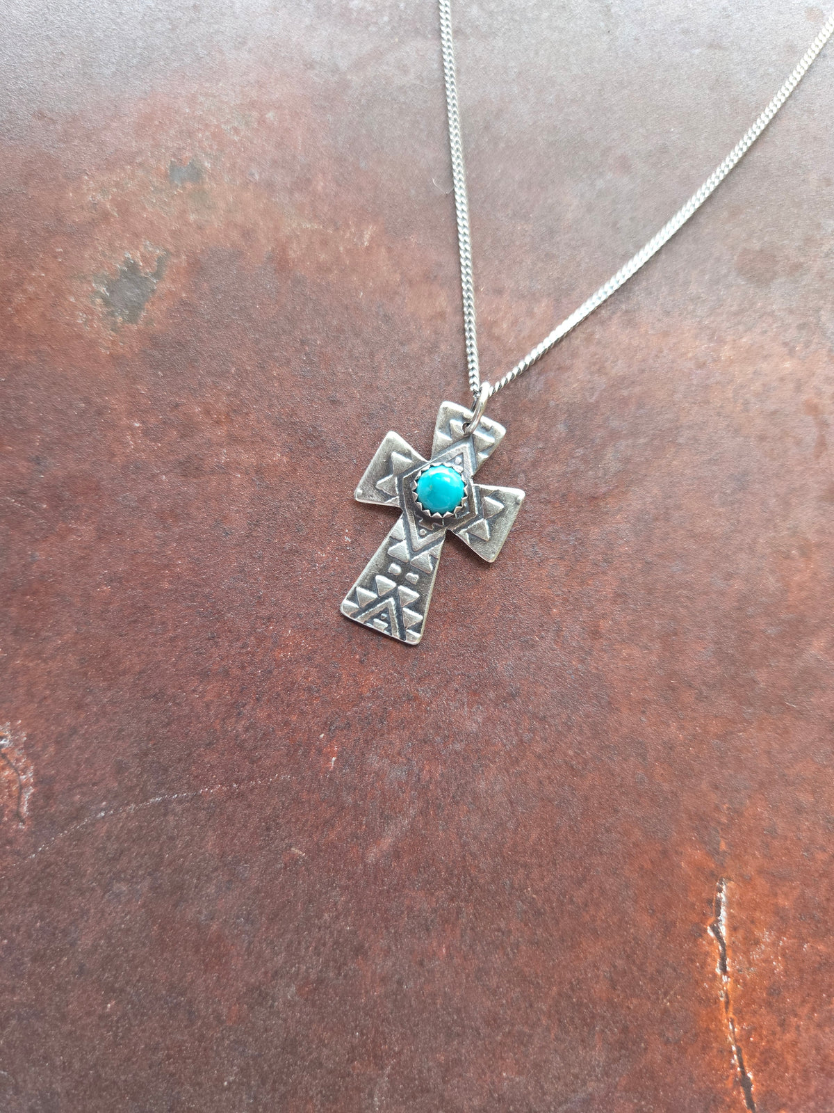 1" Aztec Cross Pendant