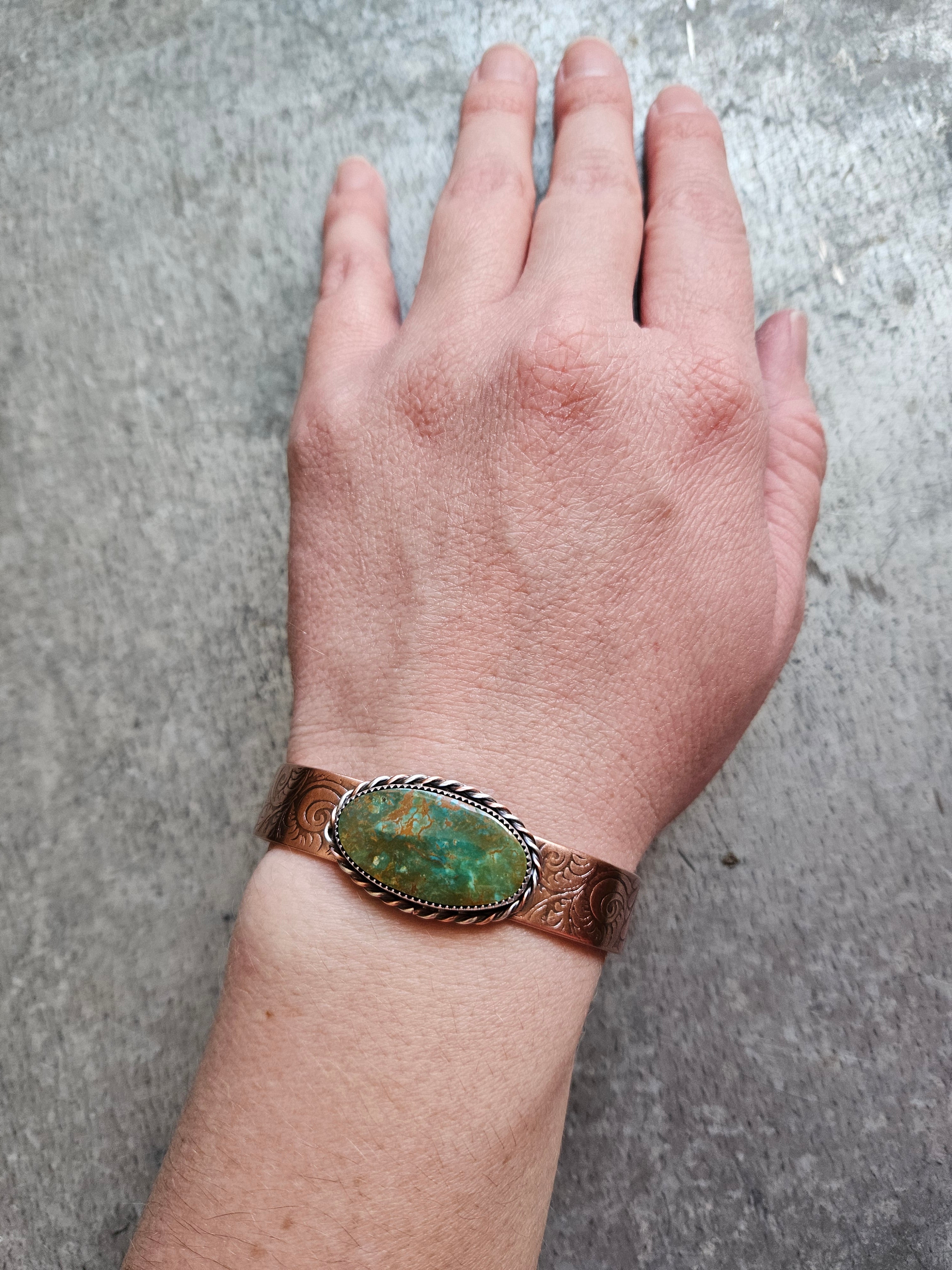 Apatite Manassa Turquoise hotsell Herkimer Diamond Copper Cuff Ketoh MOP Leather Wrap