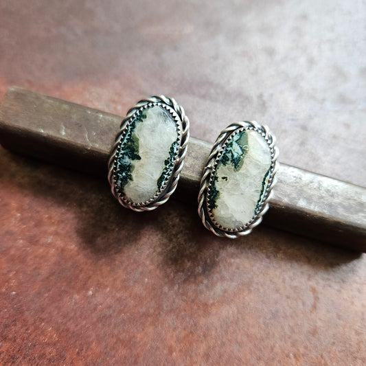 Agate Post Earrings