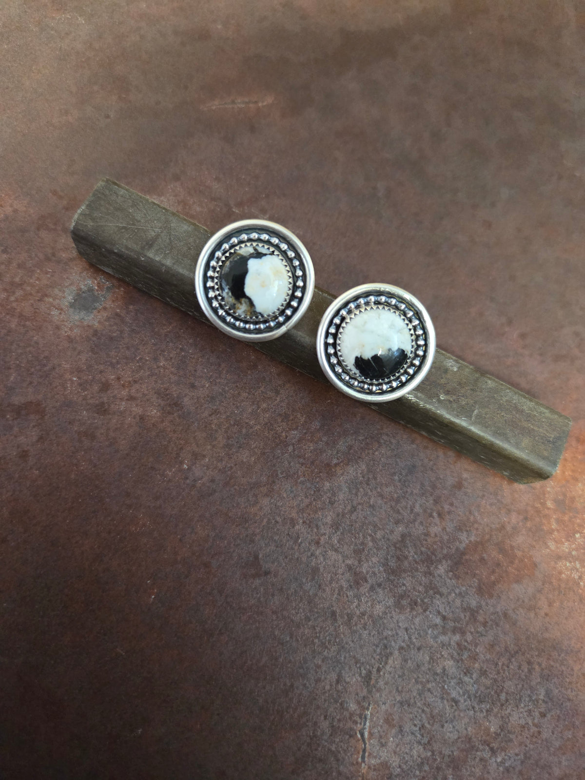 White Buffalo Post Earrings