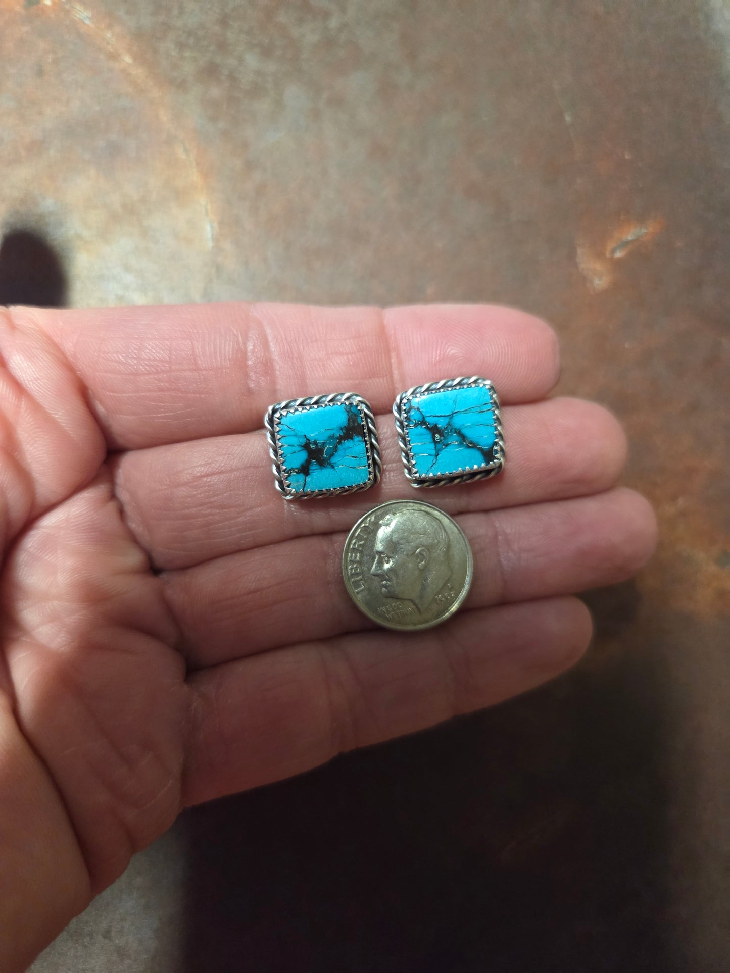 Hubei Turquoise Post Earrings
