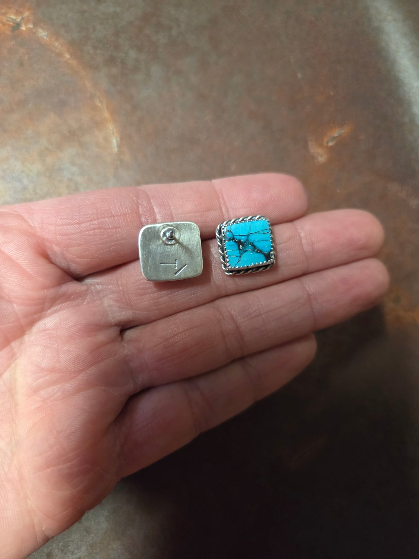 Hubei Turquoise Post Earrings